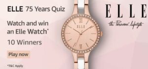 Amazon Elle 75 Years Quiz Answers Win Elle Watch (10 Winners)