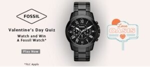 Amazon Fossil Valentines Quiz Answers Win Fossil Watch (10 Winners)