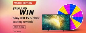 Amazon Spin and Win March Edition Quiz Today