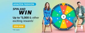 Amazon Spin and Win Amazon Fashion Quiz Answer