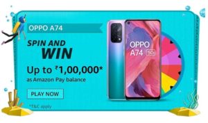 Amazon Spin and Win Oppo A74 Quiz Answer