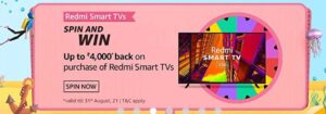 Amazon Spin and Win Redmi Smart TVs Quiz Answer