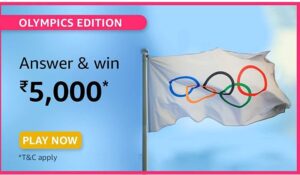 Amazon Olympics Edition Quiz Answers Win Rs. 5,000 Pay Balance