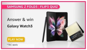 Amazon Samsung Galaxy Z Fold 3 Flip 3 Quiz Answers Win Galaxy Watch 3