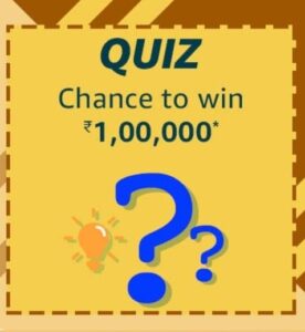 Amazon Funzone August Carnival Edition Quiz Answers Win Rs. 1,00,000 Pay Balance