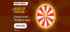 Amazon Wheel of Fortune 21 November Sunday
