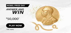 Amazon Nobel Prize Day Quiz Answers Win Rs. 50,000 Pay Balance