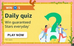 Amazon Daily Stars Quiz Answers Today