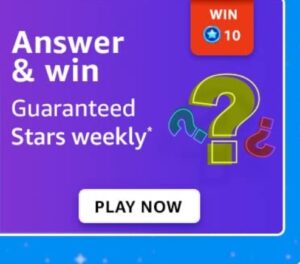 Amazon Weekly Stars Quiz Answers Today