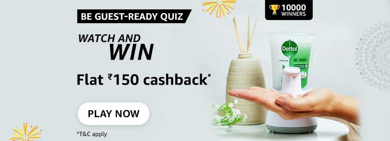Amazon Be Guest-Ready Quiz Answers Today Win 150 Cashback